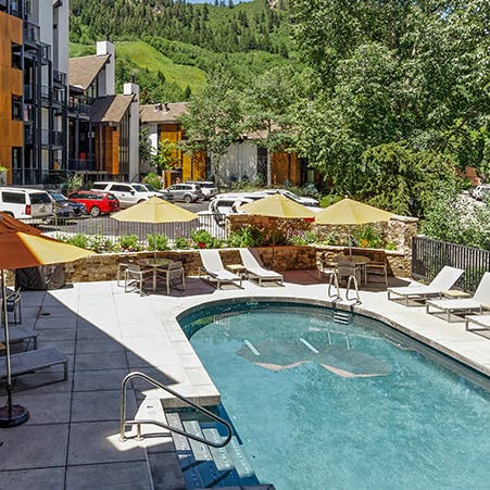 Jump in the pool after walking back from the Silver Queen gondola (two blocks away)