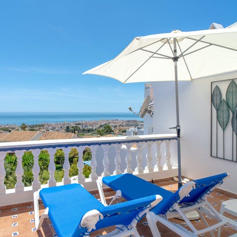 Drink in the sea views from your private terrace