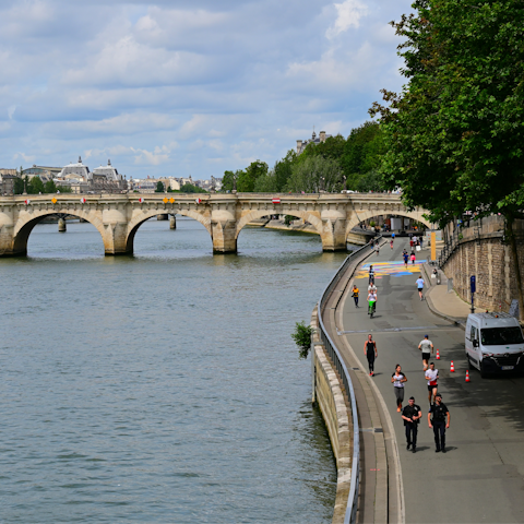 Enjoy leisurely afternoon strolls alongside the Seine