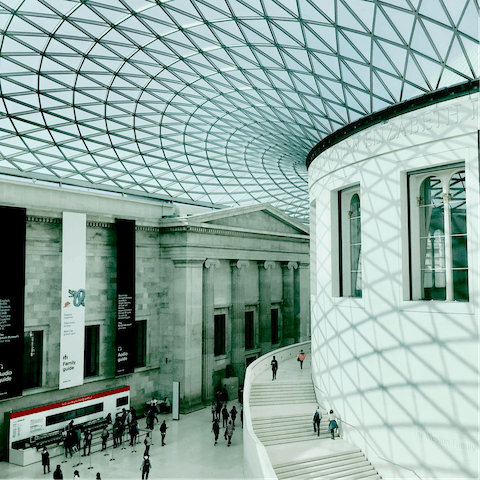 Walk just two minutes to the British Museum to check out the latest exhibit