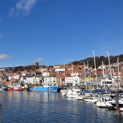 Take the short atmospheric stroll down to the waterfront and soak up the coastal charm