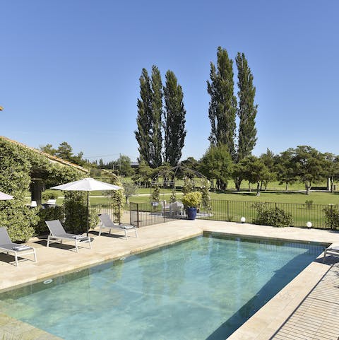 Take a dip in the open-air pool