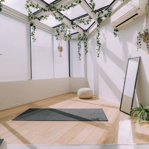 Feel refreshed after a yoga session in the atrium