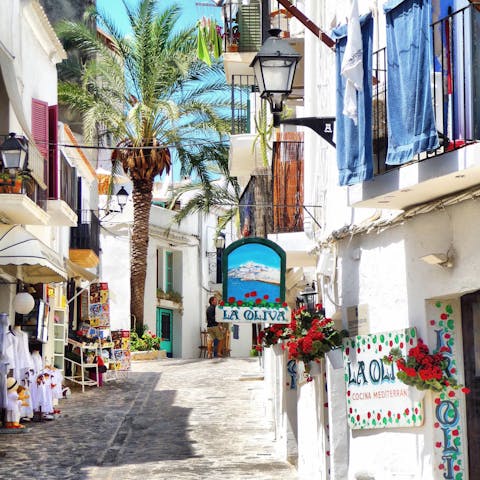 Reach Ibiza's lively town centre in just ten minutes by car
