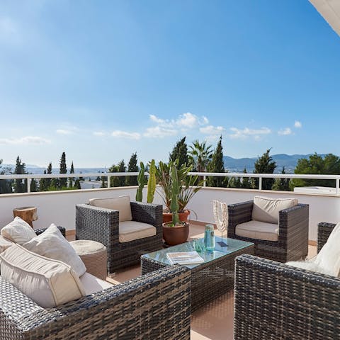 Take in sweeping island views from your sun-soaked terrace