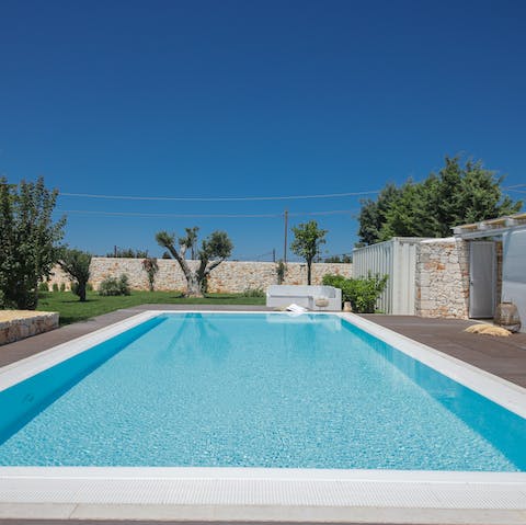 Take a dip in the swimming pool when the temperature rises