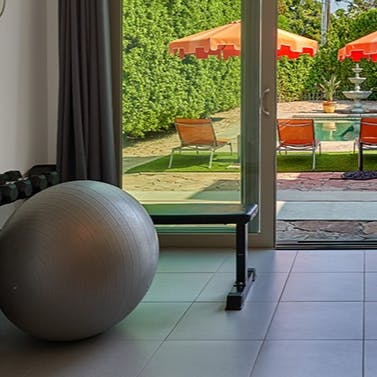 Enjoy a yoga session in the casita