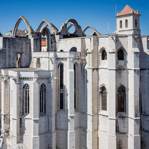 Visit the striking Convent do Carmo, just under a fifteen-minute stroll away