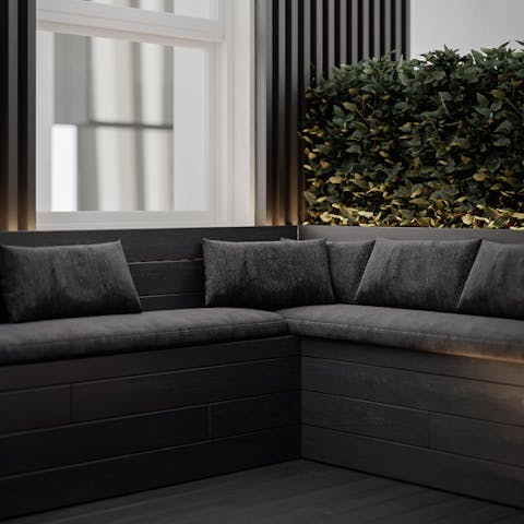 Unwind on the terrace after an afternoon spent exploring Copenhagen's iconic Rosenborg Castle