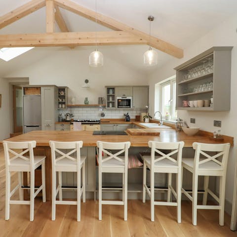 Enjoy a full English at the breakfast bar