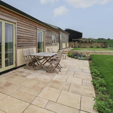 Take in the Cotswold air on the patio