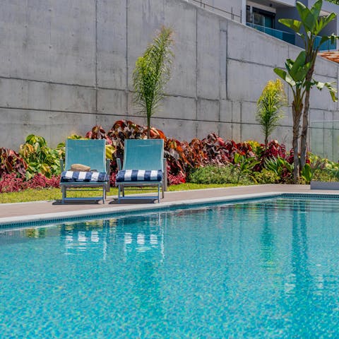 Cool off from the sun with a dip in the shared pool