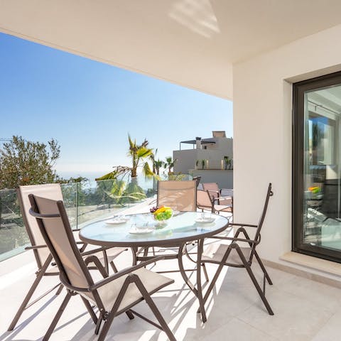Settle down for a lazy Tapas-style lunch with a view of the sea