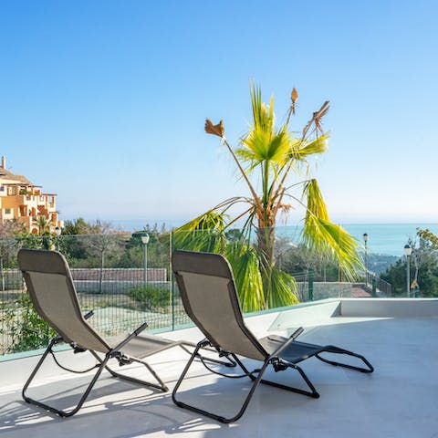 Make evening sundowners on the private terrace the new routine