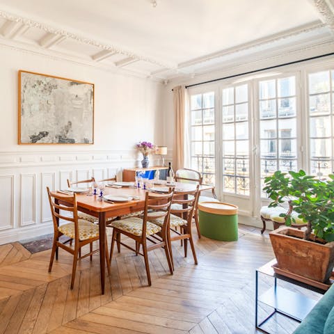 Dine at home or wander to a local restaurant