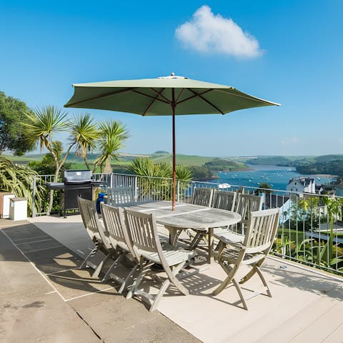 Sit down with a Full English breakfast and a view of the harbour