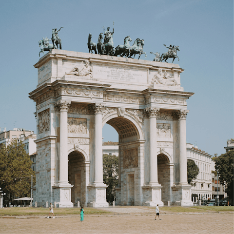 Admire the Arco della Pace, a short walk away