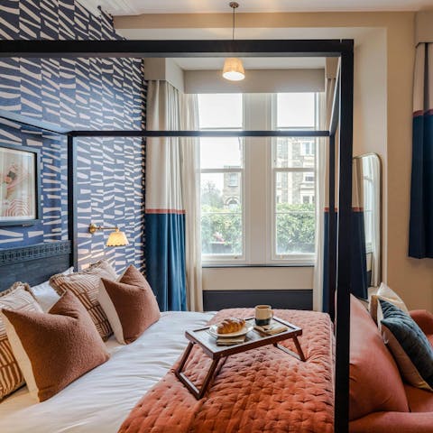 Get cosy in the comfortable king-sized bed