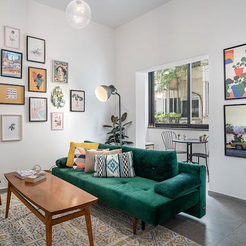 Settle down on your comfortable sofa at the end of the day to recap on your adventures