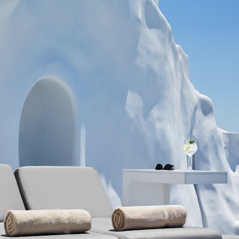 Relax with a drink in the sun