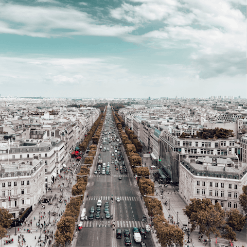 Browse the many chic boutiques on the nearby Champs-Elysées