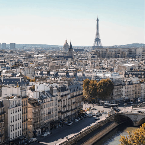 Stay in Paris and visit the iconic Arc de Triomphe