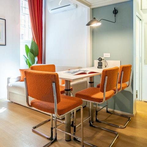 Enjoy relaxed meals in the open-plan living space