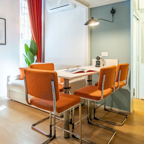Enjoy relaxed meals in the open-plan living space