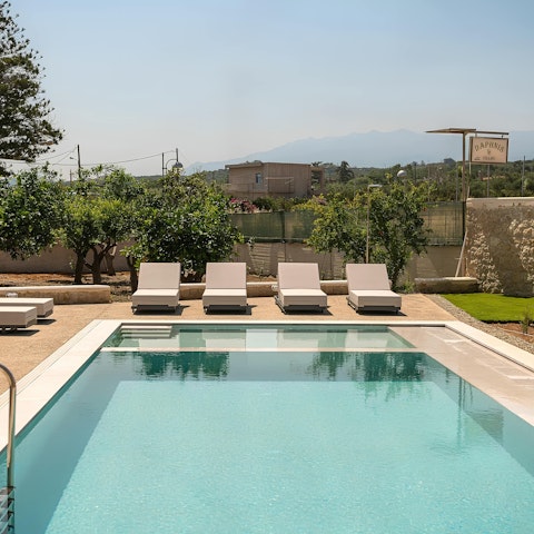 Cool off with a refreshing dip in the private pool