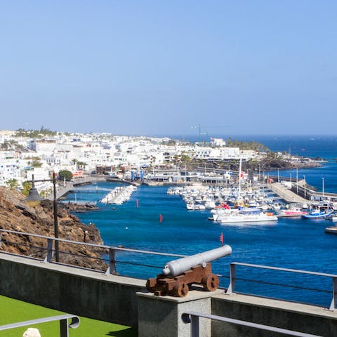 Peep Old Town harbour, just 500m away