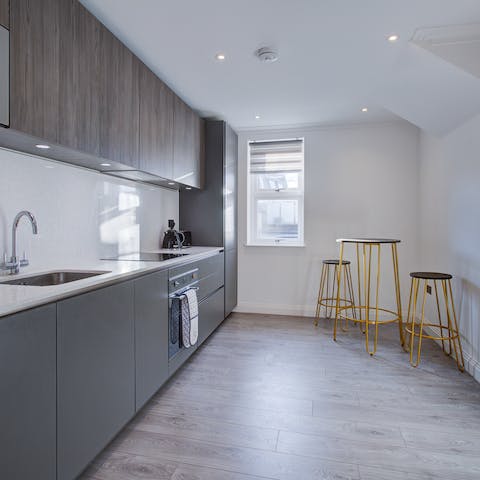 Rustle up breakfast in the modern kitchen