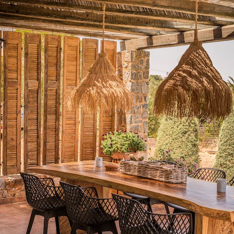 Hire a private chef to cook a feast for you to enjoy on the terrace