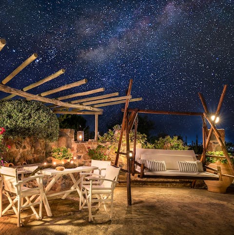 Spend your evenings stargazing in the beautiful gardens