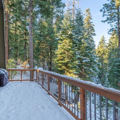 Listen to the sound of the creek from the deck