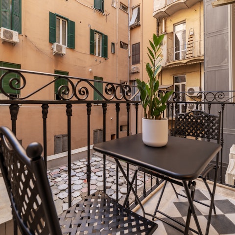 Have a glass of Prosecco on the private balcony