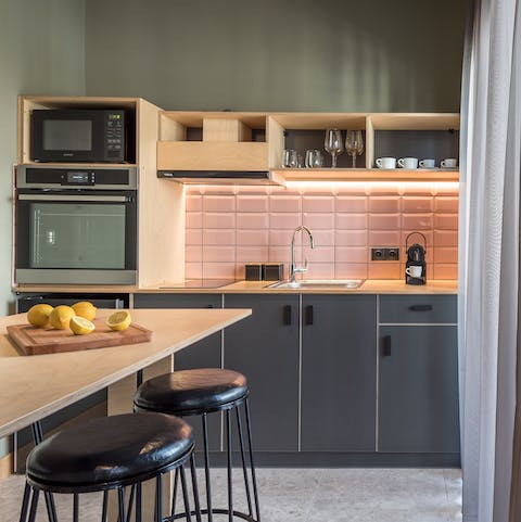 Cook up a Grecian feast in the contemporary kitchen