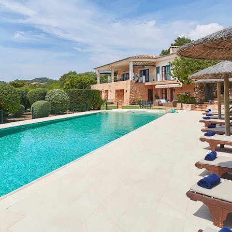 Make a splash as you take full advantage of the private pool