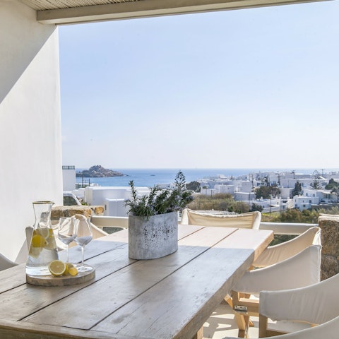 Savour slow sunset drinks and beautiful views from the terrace