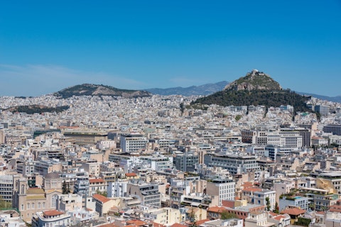 Marvel at the city views from the top of Lycabettus Hill, a twenty-minute walk away