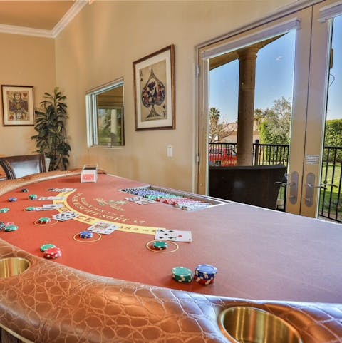 Stack up the chips and get a full casino evening on the go