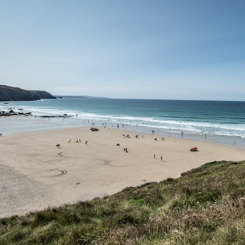 Enjoy morning strolls to the Porthtowan beach