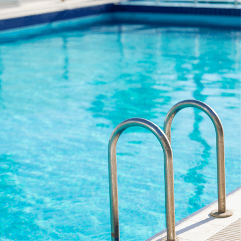 Let the kids splash about in the communal swimming pool