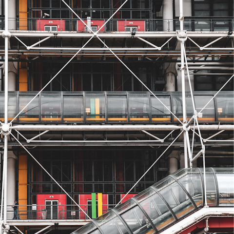 Browse the art collections at the Pompidou Centre – it’s within walking distance