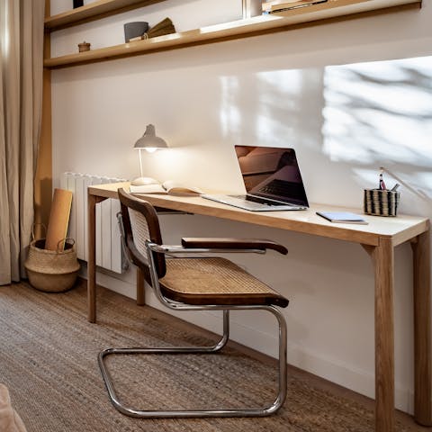 Work from home at the designated office area