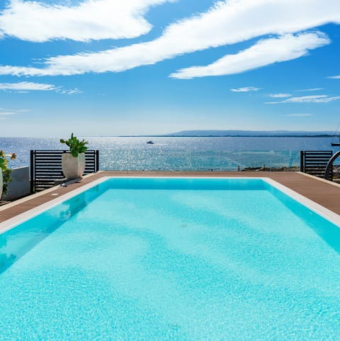 Watch the sunset from the refreshing pool every day