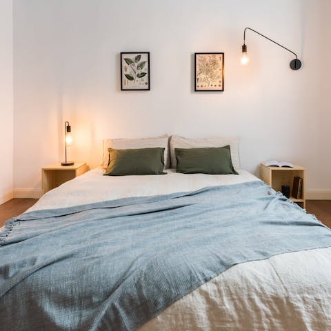 Wrap up in the quality sheets and rest easy in your soothing bedroom
