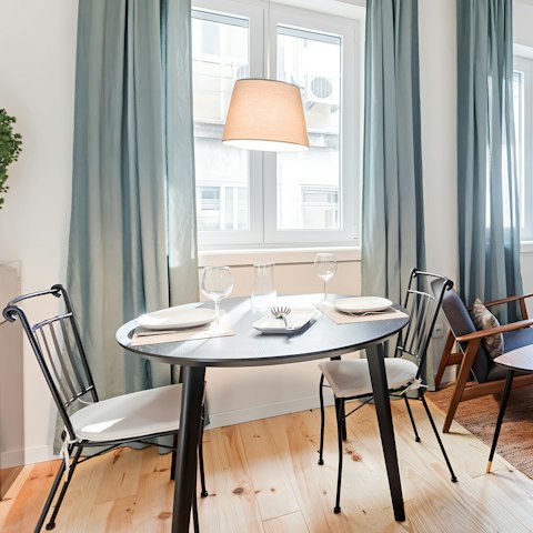 Serve up some Portuguese culinary delights at the dining area