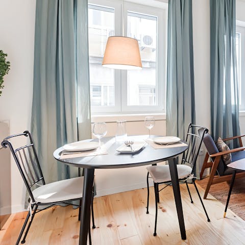 Serve up some Portuguese culinary delights at the dining area