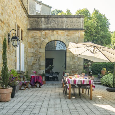 Get ready for lots of alfresco meals on the terrace