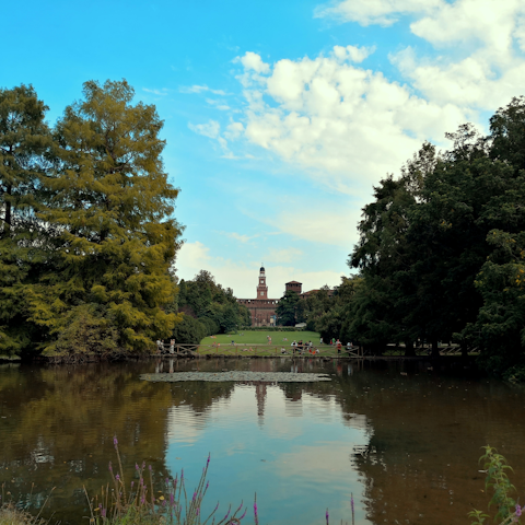 Have a stroll around the city's largest green space, Sempione Park